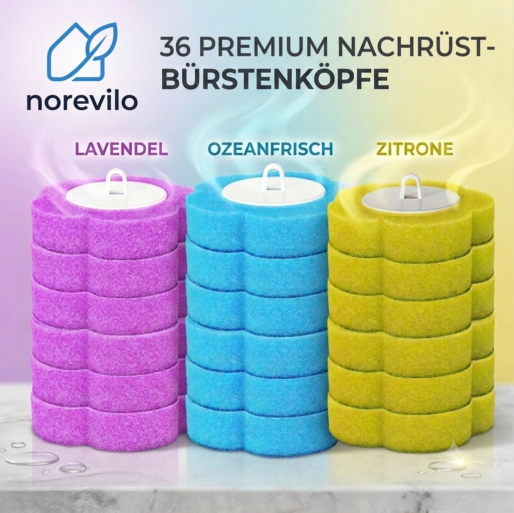 Norevilo CleanBrush Nachfüllköpfe – hygienischer Vorrat für deine WC-Reinigung